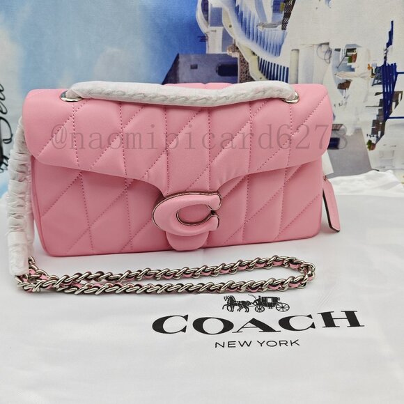 Coach tabby shoulder bag 26 with quilting Pink - Picture 1 of 10
